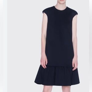 $995 NWT Akris Punto Black Cap Sleeve Mini Dress - Size 4